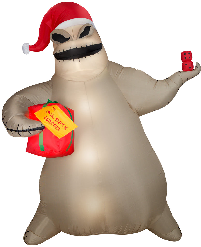 Giant Airblown Inflatable Oogie Boogie with Present for Lock, Shock and Barrel