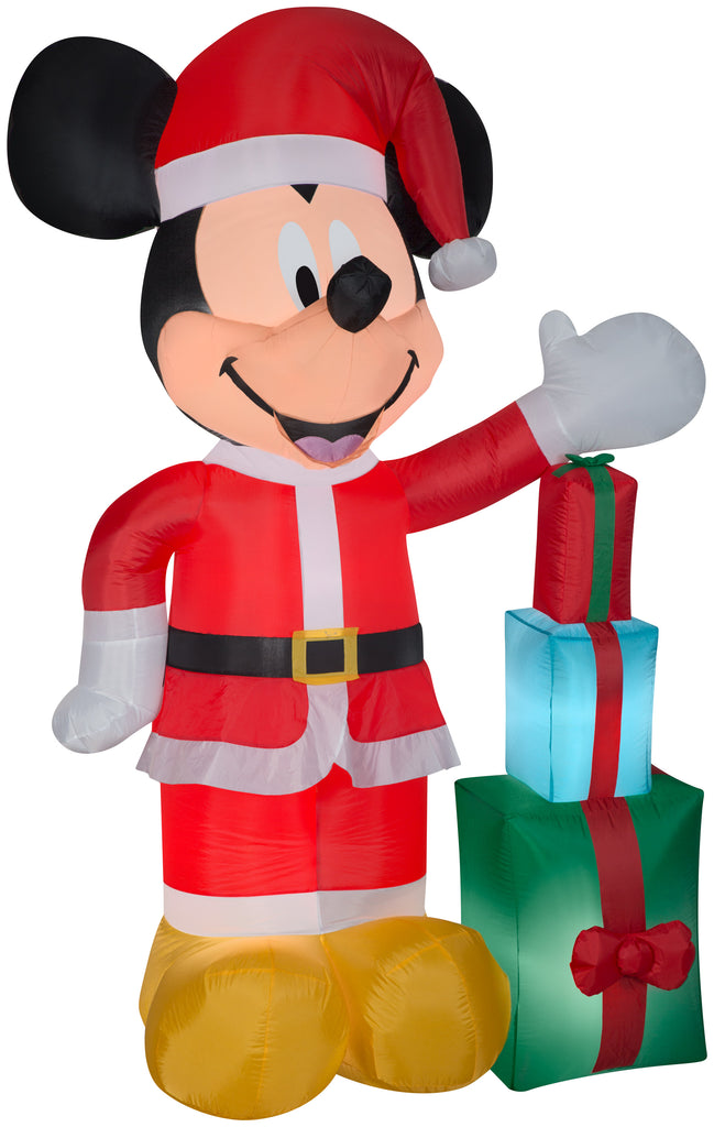 Gemmy Airblown Inflatable Mickey Mouse with Stack of Presents