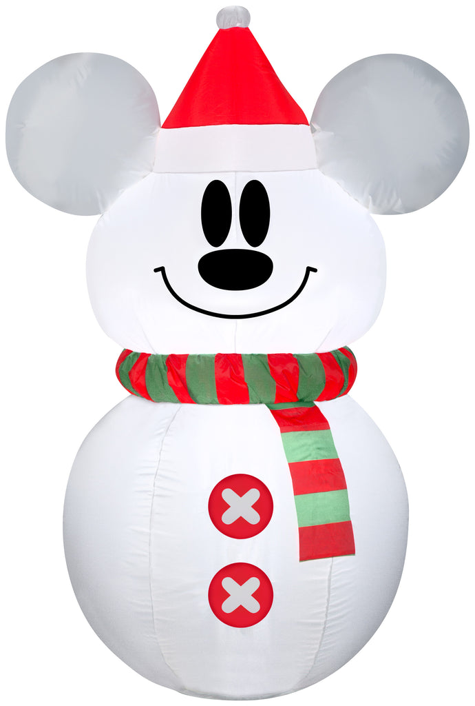 Gemmy Christmas Airblown Inflatable Inflatable MIckey Mouse Snowman, 3.5ft