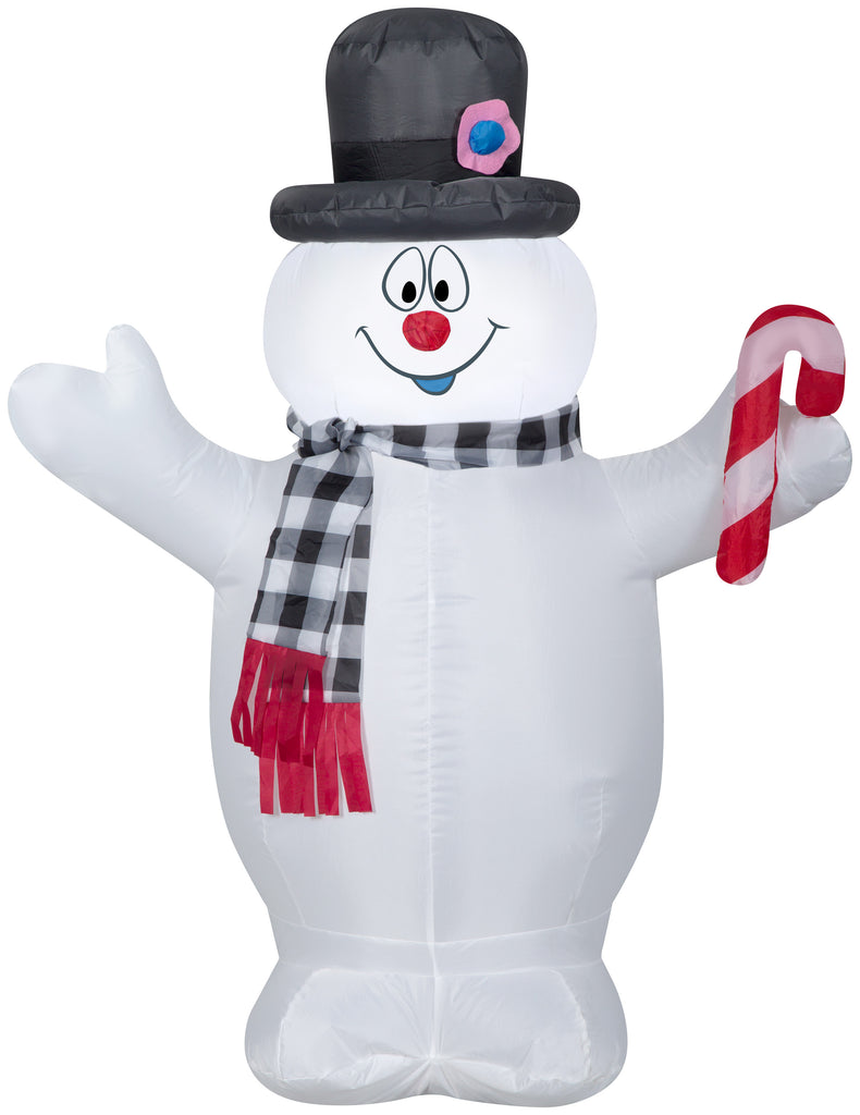 Gemmy Airblown Inflatable Frosty the Snowman with Candy Cane, 3.5 Feet